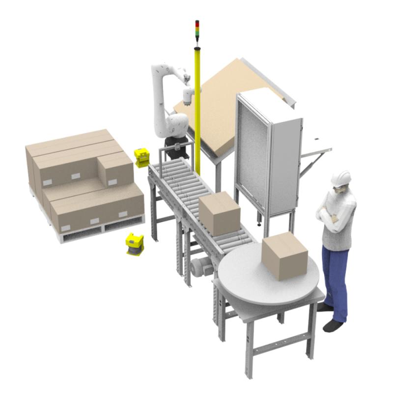 Паллетирование коботом стандартное решение